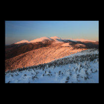 Mount Washington Presidential Range Winter Sunset posters