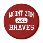 Mount Zion - Braves - High - Mount Zion Illinois Fridge Magnet