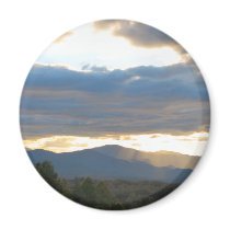 Mountain Autumn Evening Cloudy Sky Magnet