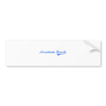 Mountain Beach Michigan Classic Design Bumper Sticker