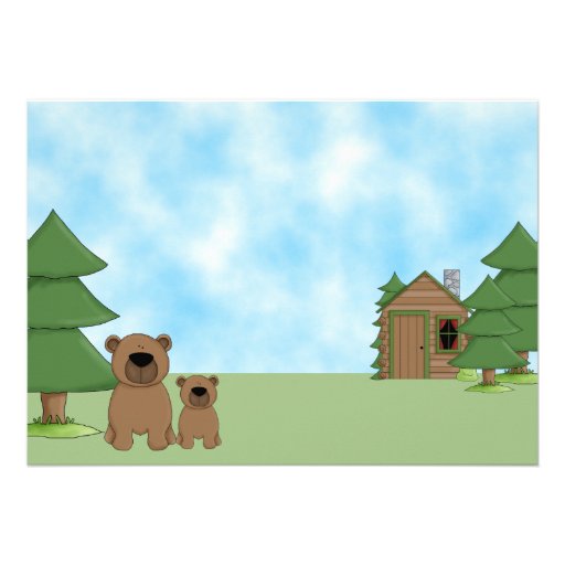 Mountain Bears Birthday Invitation for Boys
