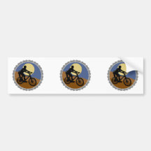 mountain bike chain sprocket design bumper stickers