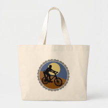mountain bike chain sprocket design canvas bag