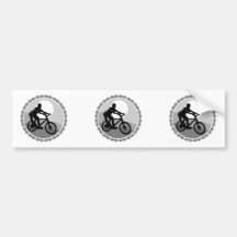 mountain bike chain sprocket grayscale bumper stickers