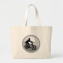 mountain bike chain sprocket grayscale canvas bag