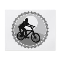 mountain bike chain sprocket grayscale custom flyer
