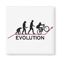Mountain Bike Evolution Fridge Magnet