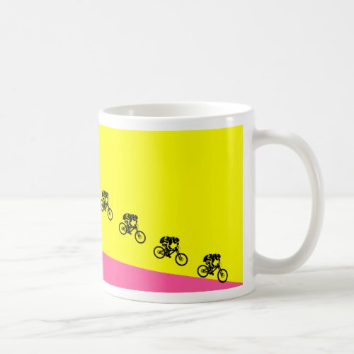 Mountain bike jump cup classic white coffee mug