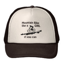 Mountain bike like a girl mesh hats