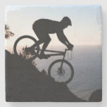 Mountain Bike Rider. Lions Head, Cape Town Stone Beverage Coaster