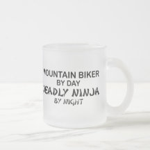 Mountain Biker Deadly Ninja by Night Coffee Mugs