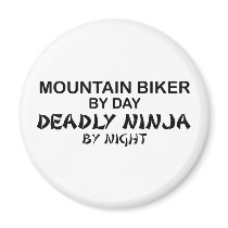 Mountain Biker Deadly Ninja by Night Refrigerator Magnets
