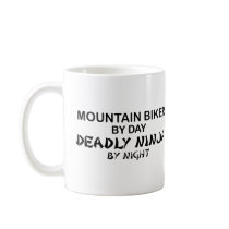 Mountain Biker Deadly Ninja by Night Coffee Mugs