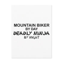 Mountain Biker Deadly Ninja by Night Post Cards
