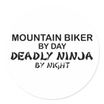 Mountain Biker Deadly Ninja by Night stickers