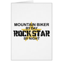 Mountain Biker Rock Star by Night Card
