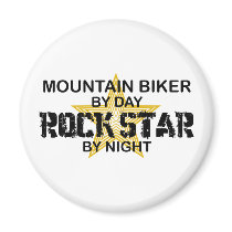 Mountain Biker Rock Star by Night magnets