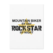 Mountain Biker Rock Star by Night Post Cards