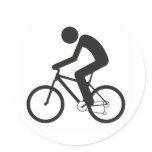 Mountain-Biker-T Round Stickers