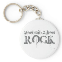 Mountain Bikers Rock Key Chain