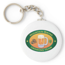Mountain Biking Drinking Team Key Chains