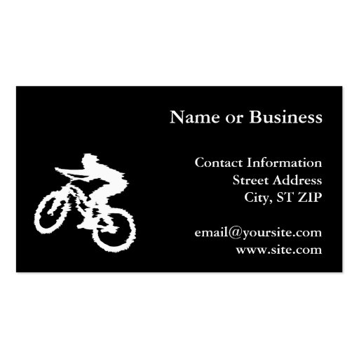 Mountain Biking Fast Business Card Template (front side)