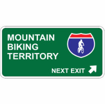 Mountain Biking Next Exit photo sculptures