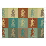 Mountain Biking Pop Art Greeting Card