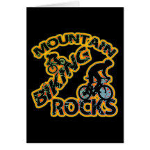 Mountain Biking Rocks Card