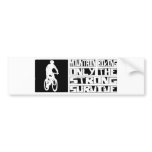 Mountain Biking Survive Bumper Sticker