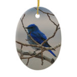Mountain Bluebird Christmas Tree Ornament