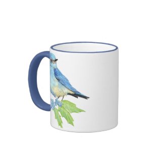 Mountain Bluebird Oregon Grape mug