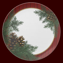 Mountain Cabin Forest Dinnerware plates