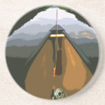 Mountain Canoe Fishing Drink Coasters