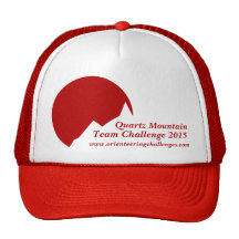 Mountain challenge logo red promotion cap trucker hat
