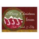 Mountain Christmas family gift tag business cards