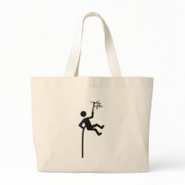 mountain climber icon canvas bag