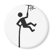 mountain climber icon magnet