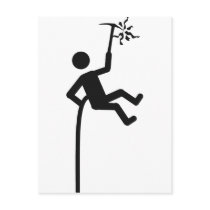 mountain climber icon post card