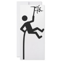 mountain climber icon rack card design
