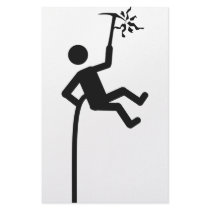 mountain climber icon personalized stationery