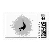 Mountain Climbing Scribble Style Stamp