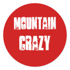 Mountain Crazy Sticker for mountain lovers sticker