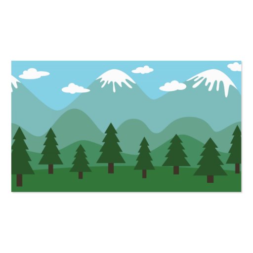 Mountain Forest Business Card Templates (back side)