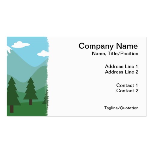Mountain Forest Business Card Templates (front side)