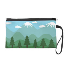 Mountain Forest Wristlet Purses