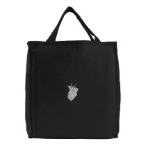 Mountain Goat Head embroidered bags by ZazzleEmbroidery Mountain Goat Head embroidered bags