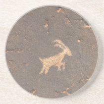 Mountain goat sandstone petroglyph coaster coasters