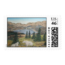 Mountain Goats Wildlife Art Postage