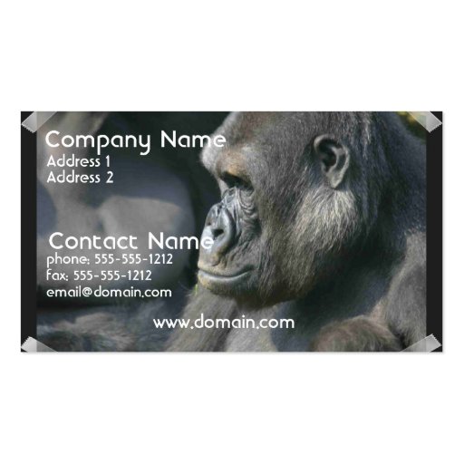 Mountain Gorilla Business Card (front side)